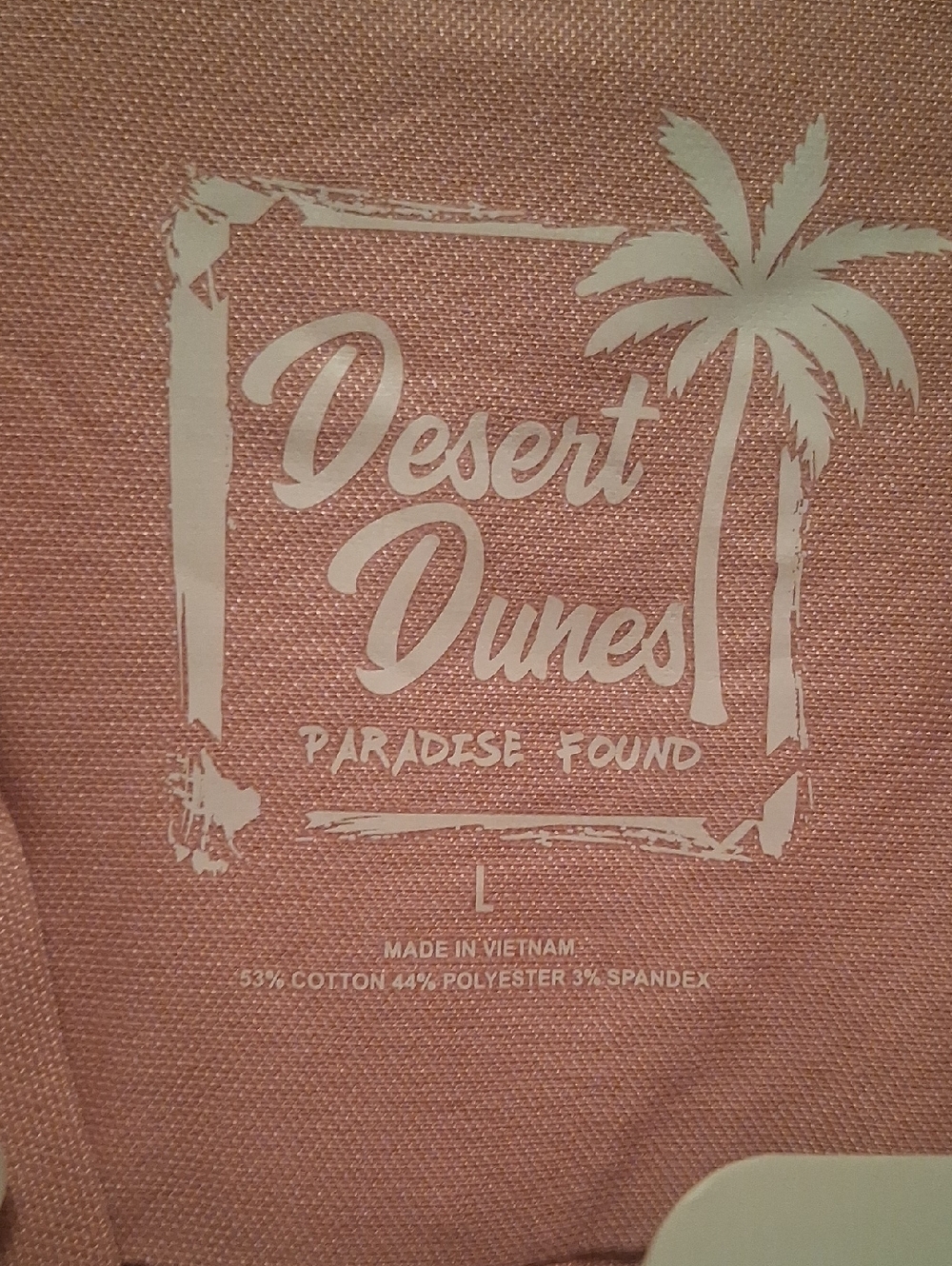 Desert Dunes Pink Button Down Shirt W Chest Pocket L